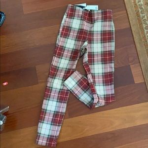 H&M red and tan pants size 4. NWT